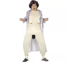 Costume de vieille femme ou de grand-mère avec surprise pour hommes