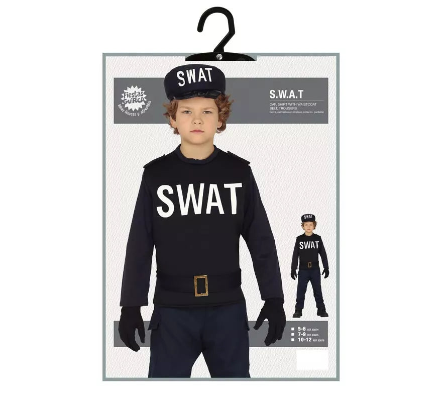 Translation missing: fr.Disfraz de Agente Swat para niño