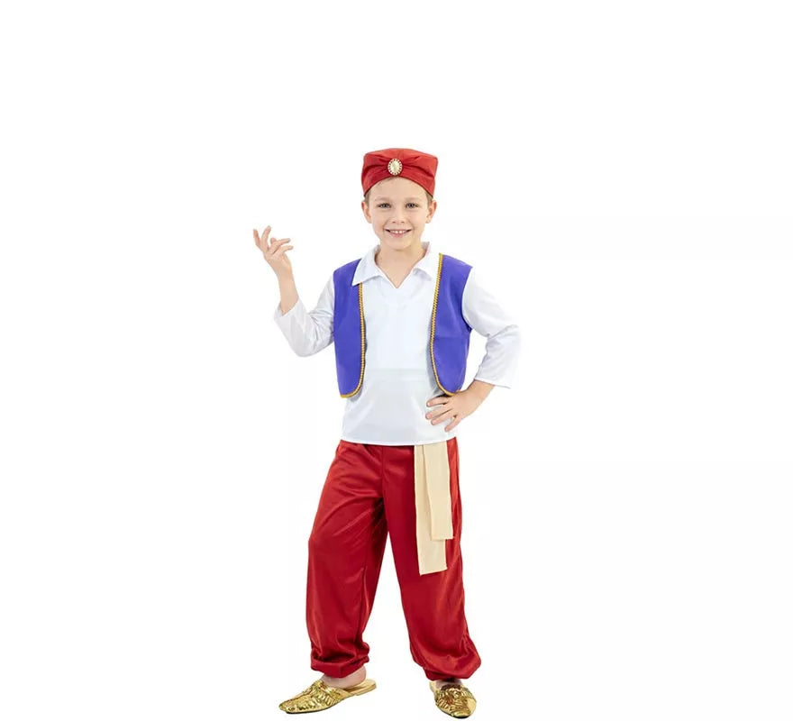 Translation missing: fr.Disfraz de Aladino Rojo y Blanco para niño