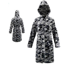 Déguisement peignoir camouflage gris enfant