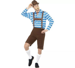 Déguisement Traditionnel d´Allemand Bleu et Marron pour homme