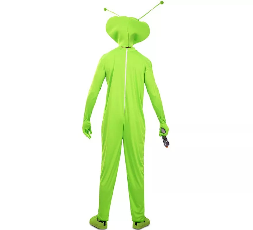 Translation missing: fr.Disfraz de Alien clásico verde con máscara para hombre