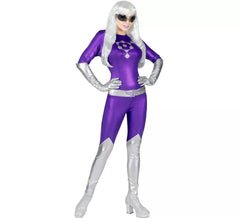 Déguisement extraterrestre violet et argent femme