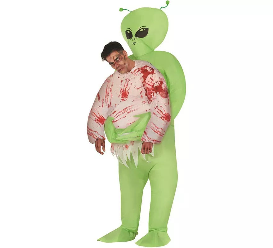 Translation missing: fr.Disfraz de Alien verde hinchable o inflable para hombre