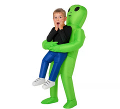 Costume d'extraterrestre vert gonflable pour garçon