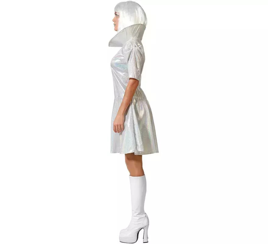 Disfraz de Alienígena plateado para mujer
