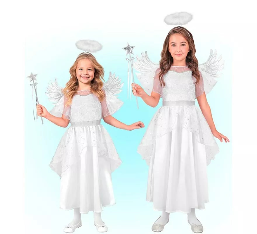 Translation missing: fr.Disfraz de Ángel blanco para niña