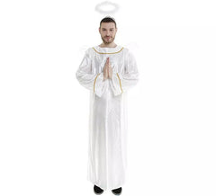 Déguisement d'ange avec ailes et auréole pour homme