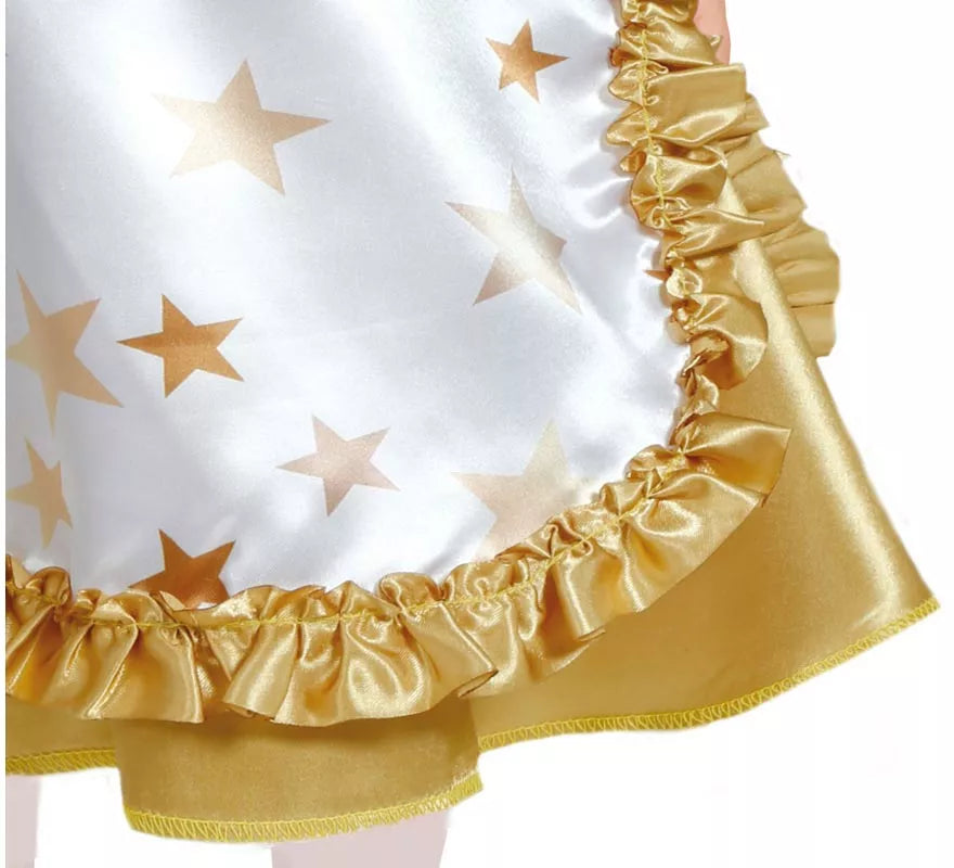 Translation missing: fr.Disfraz de Ángel dorado en vestido blanco para bebé