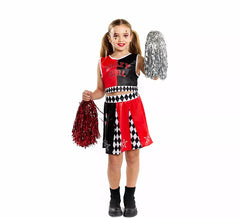 Costume de pom-pom girl Harlequin dangereuse pour filles