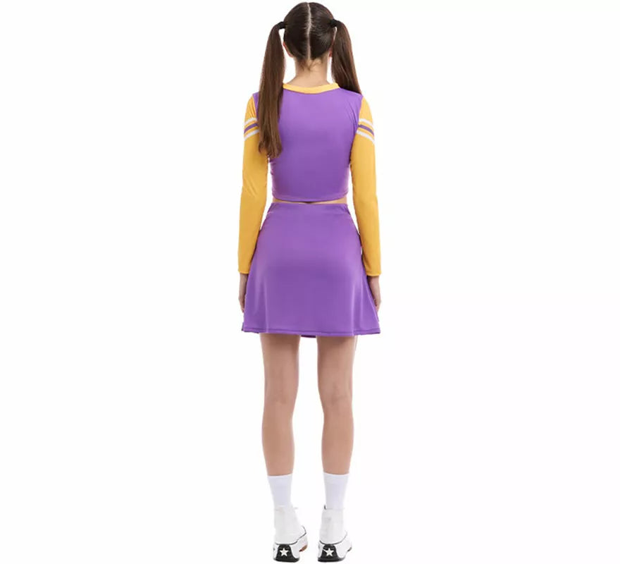 Translation missing: fr.Disfraz de Animadora Cheerleader morado para mujer