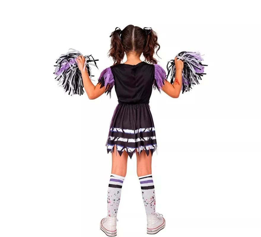 Translation missing: fr.Disfraz de Animadora Cheerleader Zombie para niña