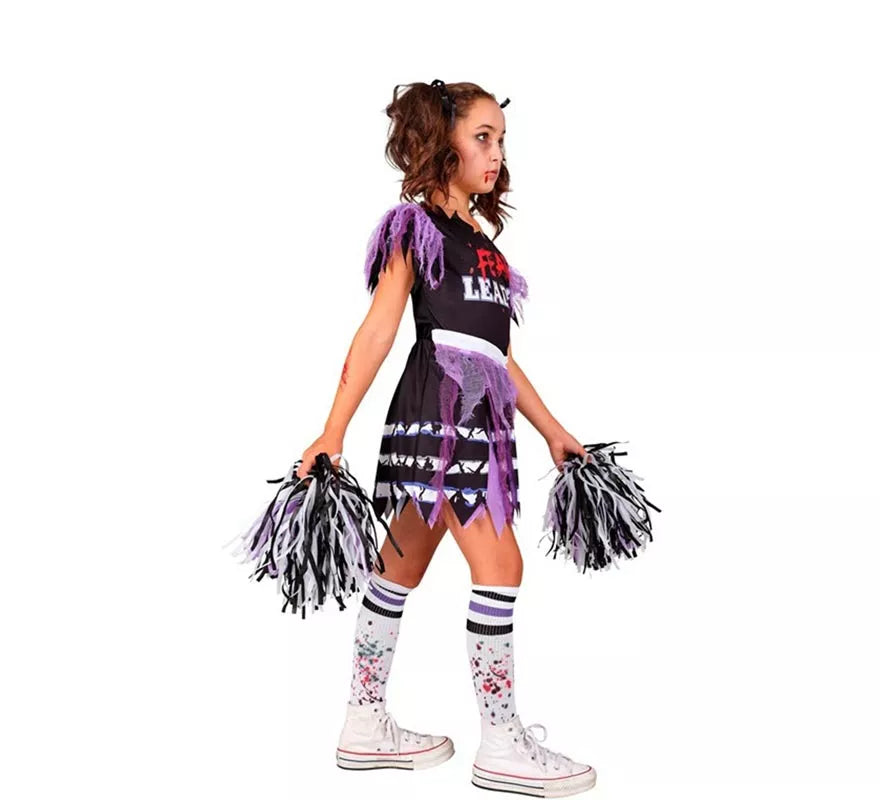 Translation missing: fr.Disfraz de Animadora Cheerleader Zombie para niña