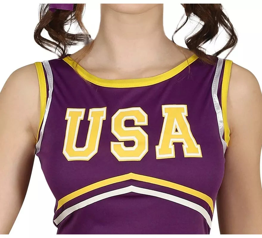 Translation missing: fr.Disfraz de Animadora del Equipo Morado para adolescente