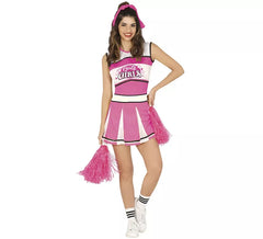 Déguisement de pom-pom girl rose femme