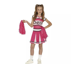 Déguisement de pom-pom girl rose fille