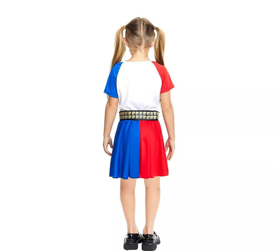 Translation missing: fr.Disfraz de Animadora Sádica bicolor para niña y adolescente