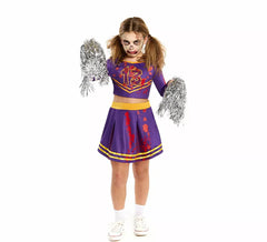 Costume de pom-pom girl zombie sanglante pour filles