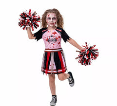 Déguisement de pom-pom girl zombie fille