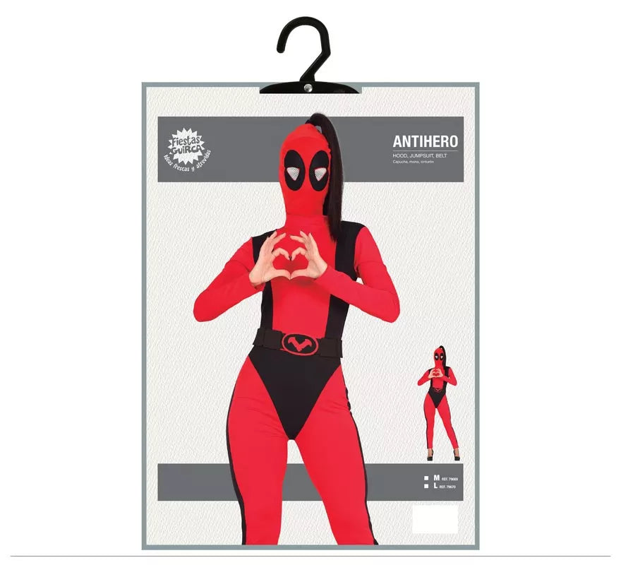 Translation missing: fr.Disfraz de Anti heroína Roja para mujer