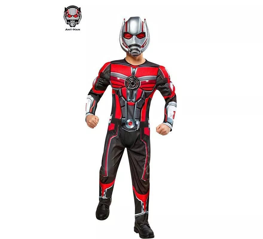 Translation missing: fr.Disfraz de Antman Los Vengadores musculoso con máscara deluxe para niño