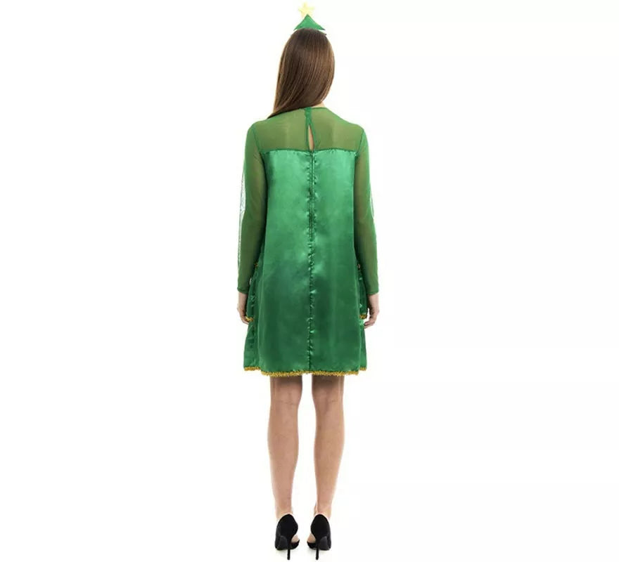 Translation missing: fr.Disfraz de Árbol de Navidad con volantes y diadema para mujer