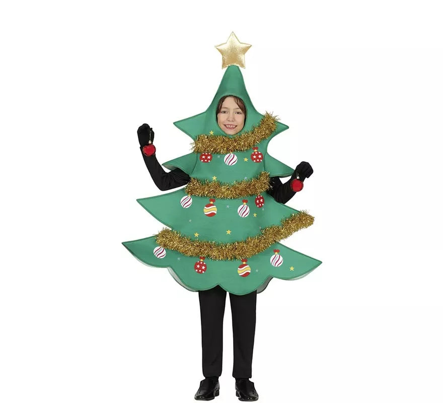 Translation missing: fr.Disfraz de Árbol de Navidad decorado con estrella para niños