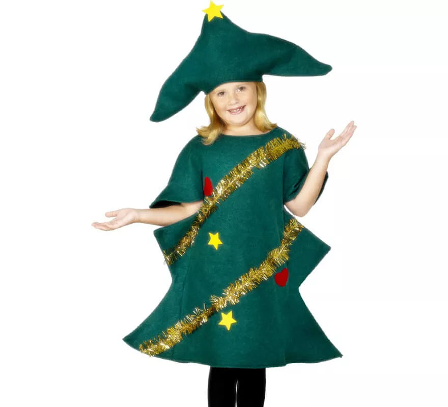 Translation missing: fr.Disfraz de Árbol de Navidad Verde para niños