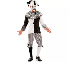 Déguisement de Arlequin Blanc et Noir pour homme