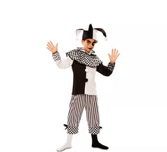 Déguisement de Arlequin Blanc et Noir pour enfant