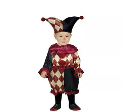 Déguisement Arlequin bordeaux bébé