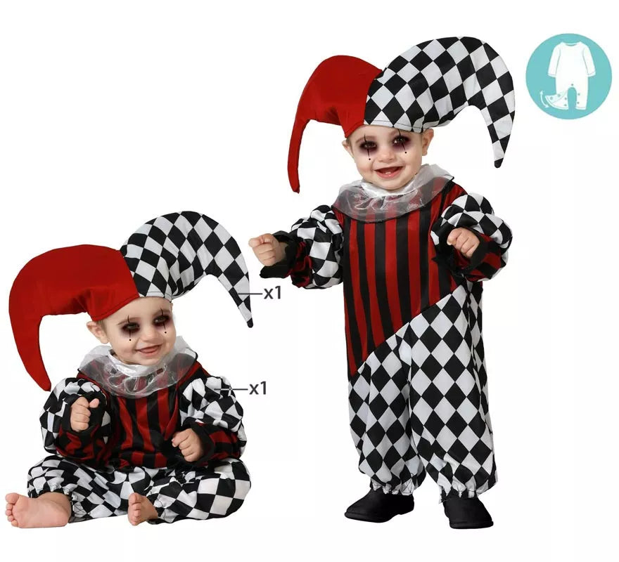 Translation missing: fr.Disfraz de Arlequin Siniestro para niño y bebé