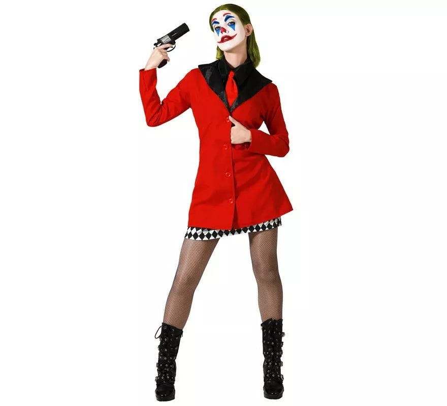 Translation missing: fr.Disfraz de Arlequina Elegante Rojo para mujer
