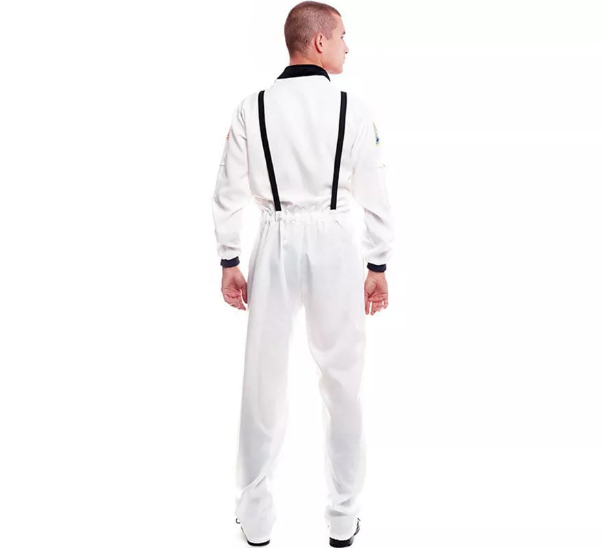 Translation missing: fr.Disfraz de Astronauta blanco con Insignia para hombre