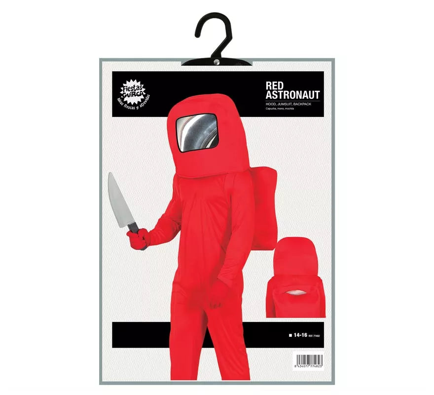 Translation missing: fr.Disfraz de Astronauta Impostor Rojo para adolescentes