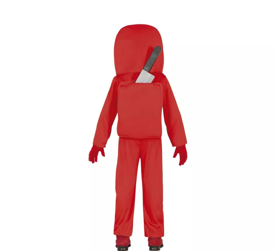 Translation missing: fr.Disfraz de Astronauta Impostor Rojo para niños