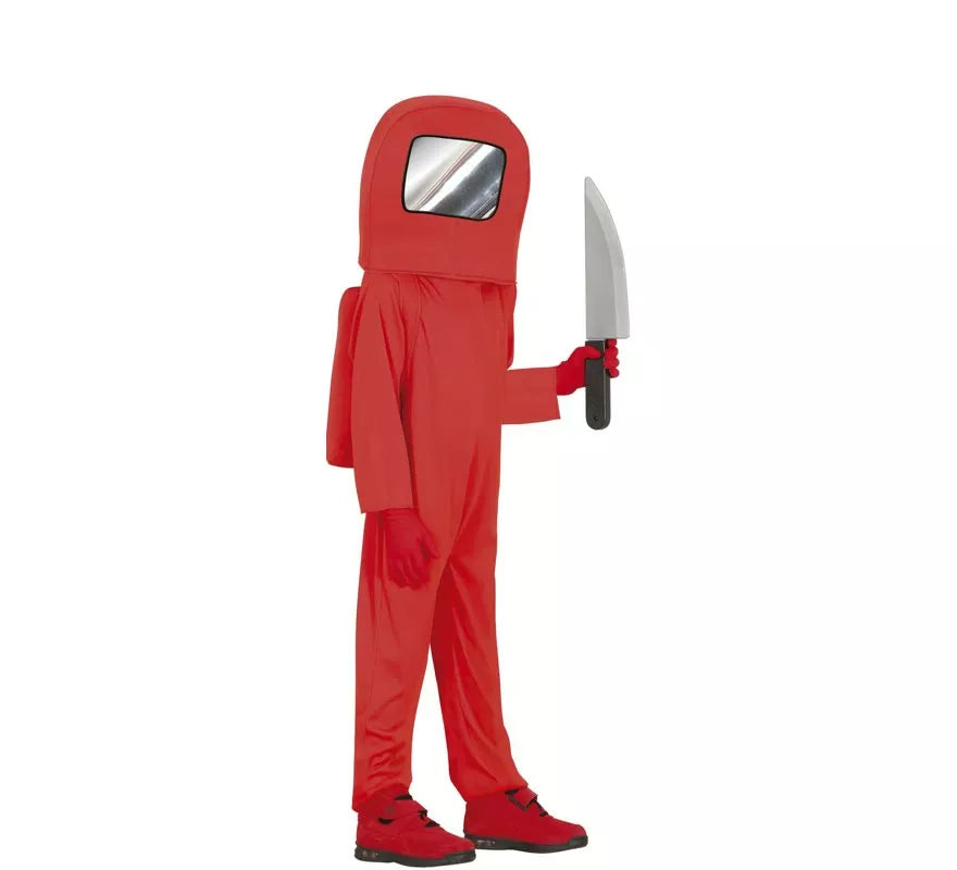 Translation missing: fr.Disfraz de Astronauta Impostor Rojo para niños
