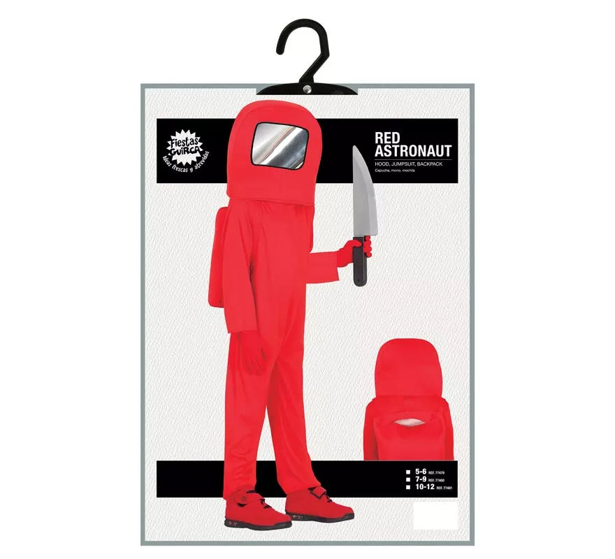 Translation missing: fr.Disfraz de Astronauta Impostor Rojo para niños