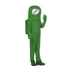 Déguisement astronaute imposteur vert enfant