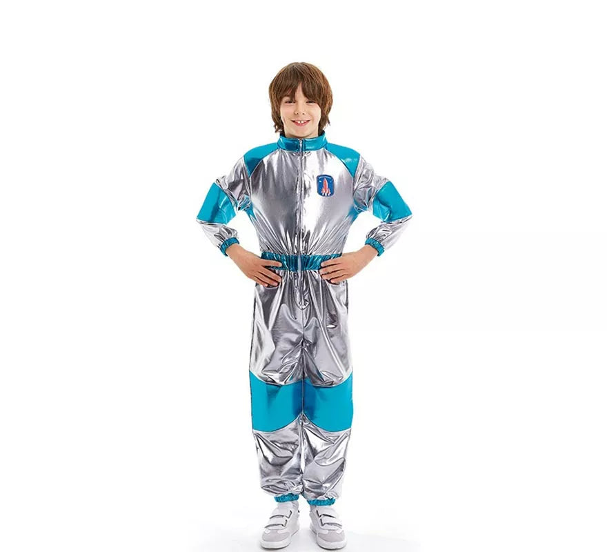 Translation missing: fr.Disfraz de Astronauta plateado y azul para niños