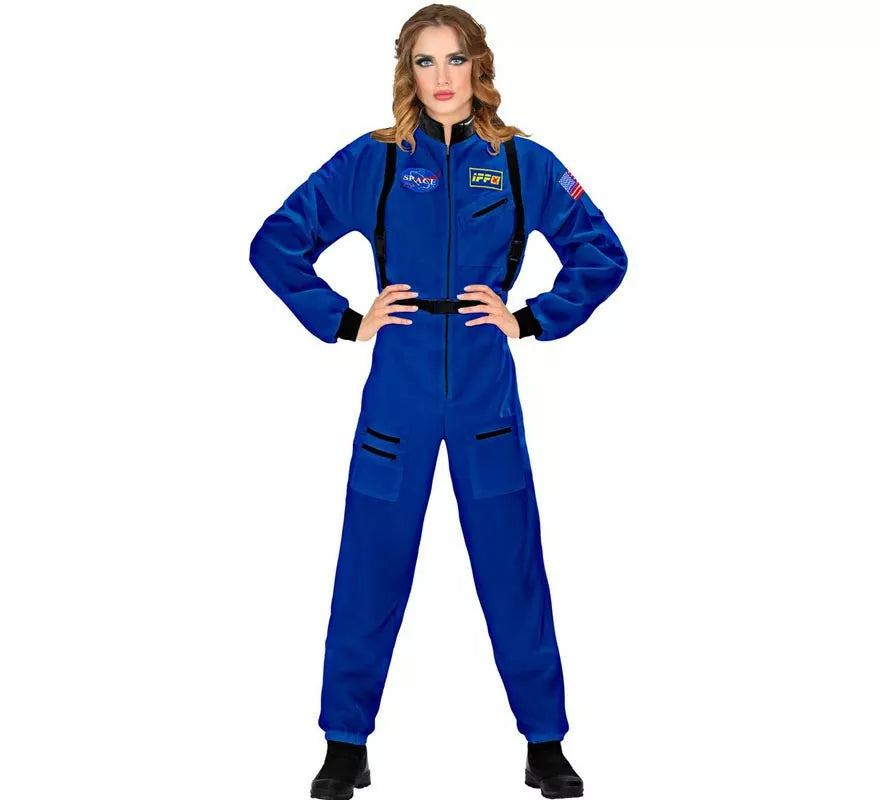 Translation missing: fr.Disfraz de Astronauta Space azul para mujer