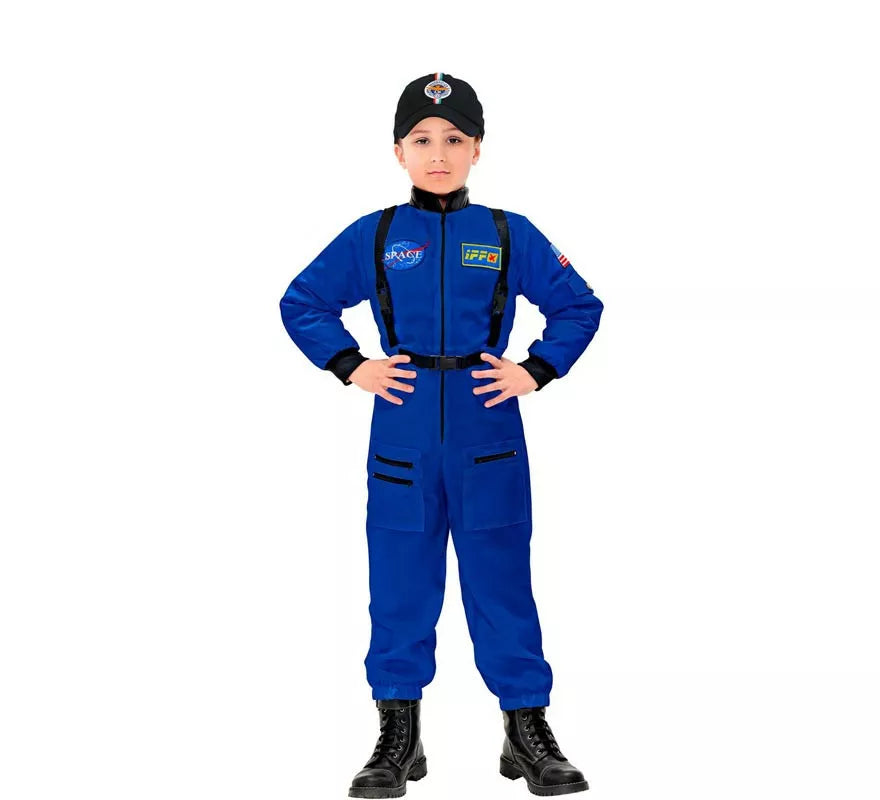 Translation missing: fr.Disfraz de Astronauta Space azul para niños y adolescentes