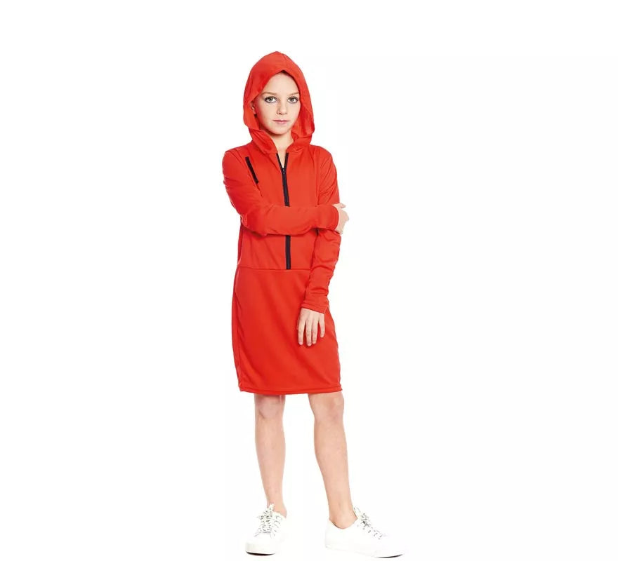Translation missing: fr.Disfraz de Atracadora vestido rojo para niña