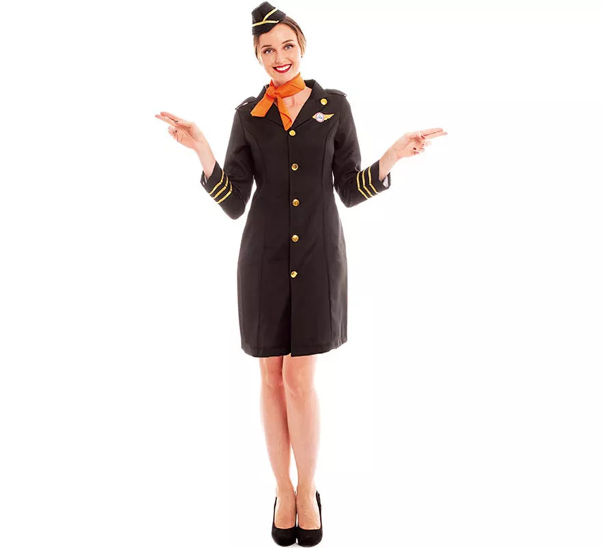Translation missing: fr.Disfraz de Azafata de Vuelo Elegante con Gorro para mujer