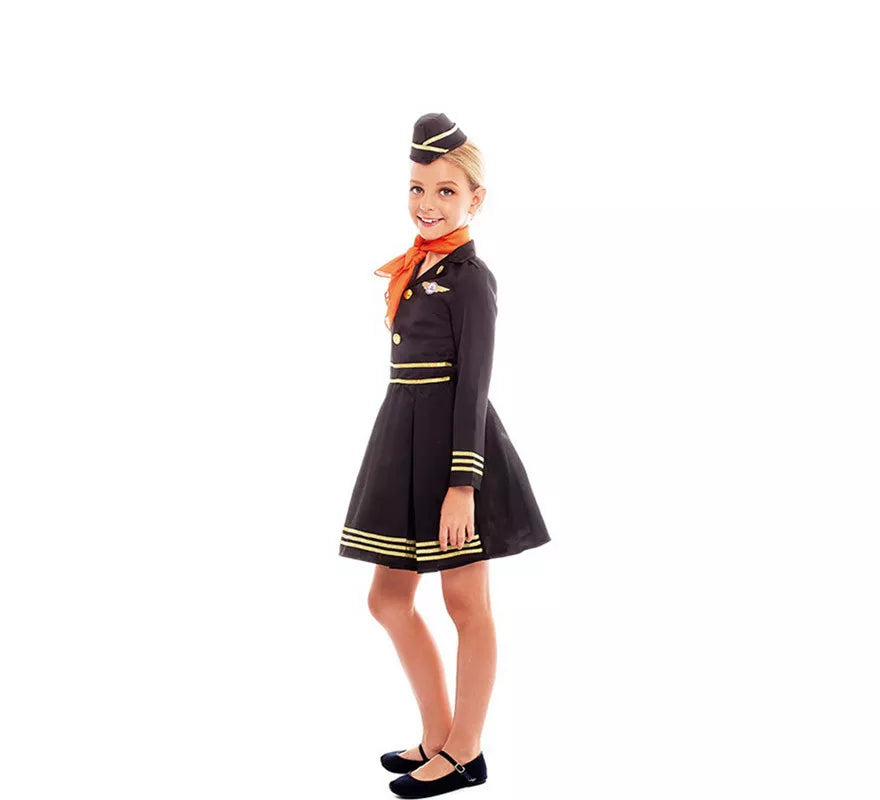 Translation missing: fr.Disfraz de Azafata de Vuelo Elegante con Gorro para niña