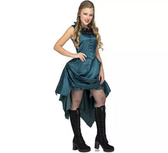Déguisement de Danseuse de Salon Bleu pour femme