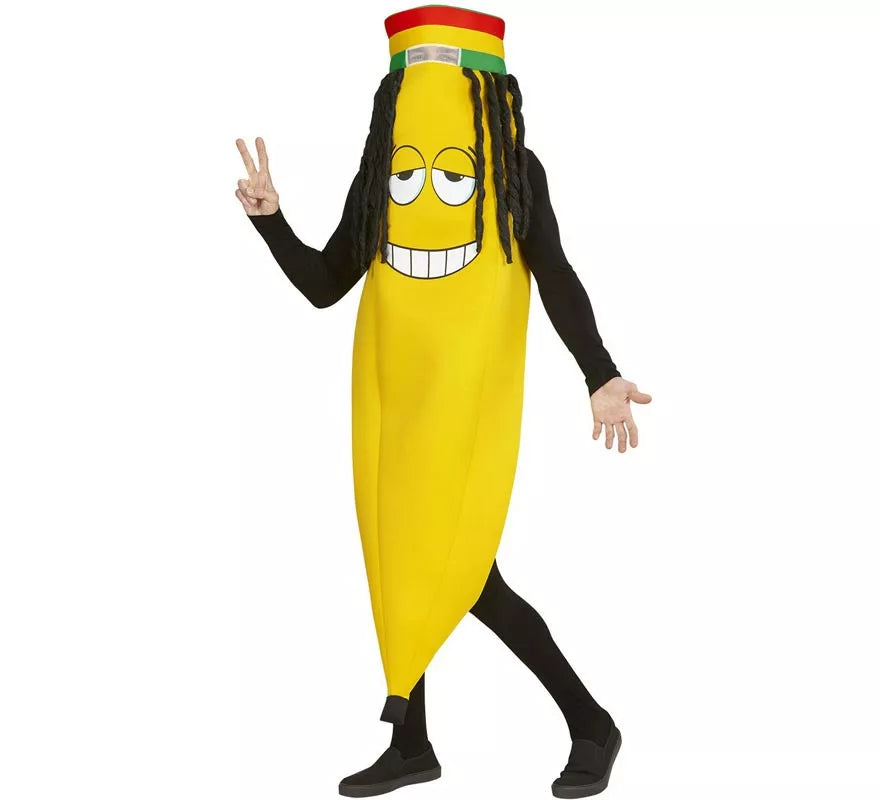 Translation missing: fr.Disfraz de Banana Rastafari para adulto