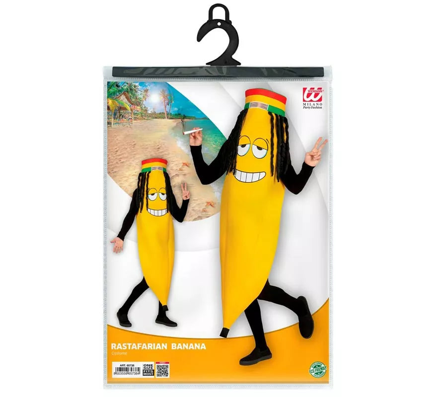 Translation missing: fr.Disfraz de Banana Rastafari para adulto