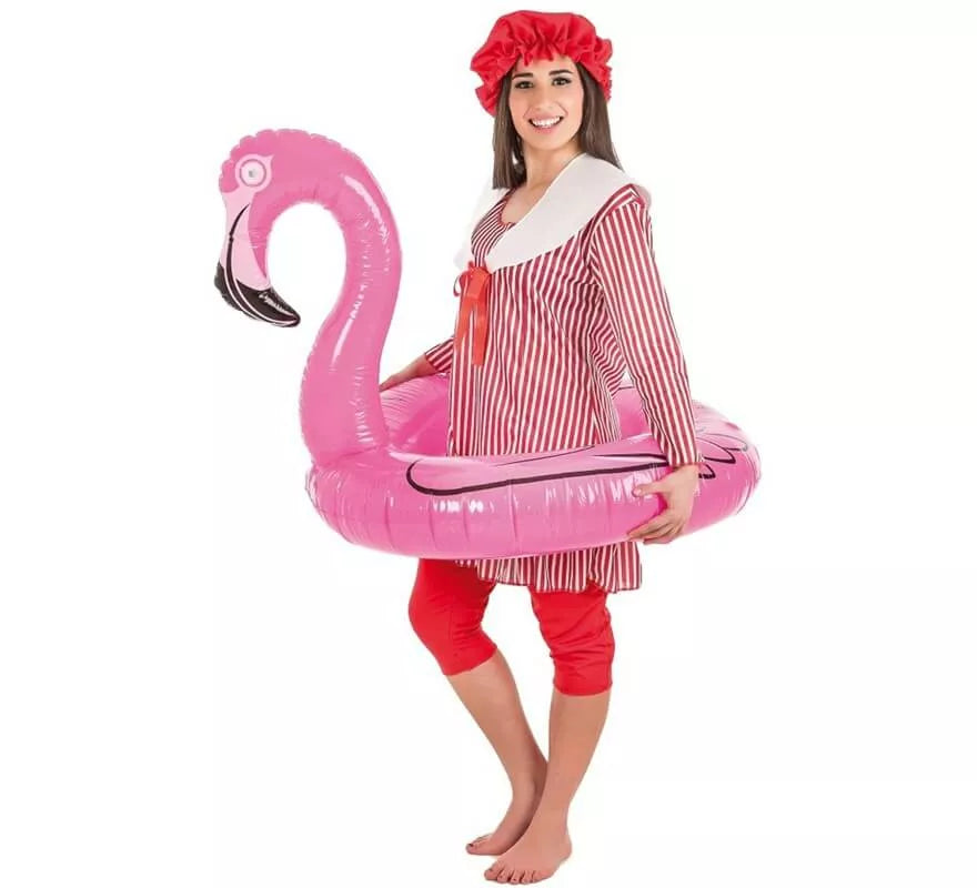 Translation missing: fr.Disfraz de Bañista con Flamenco hinchable para mujer