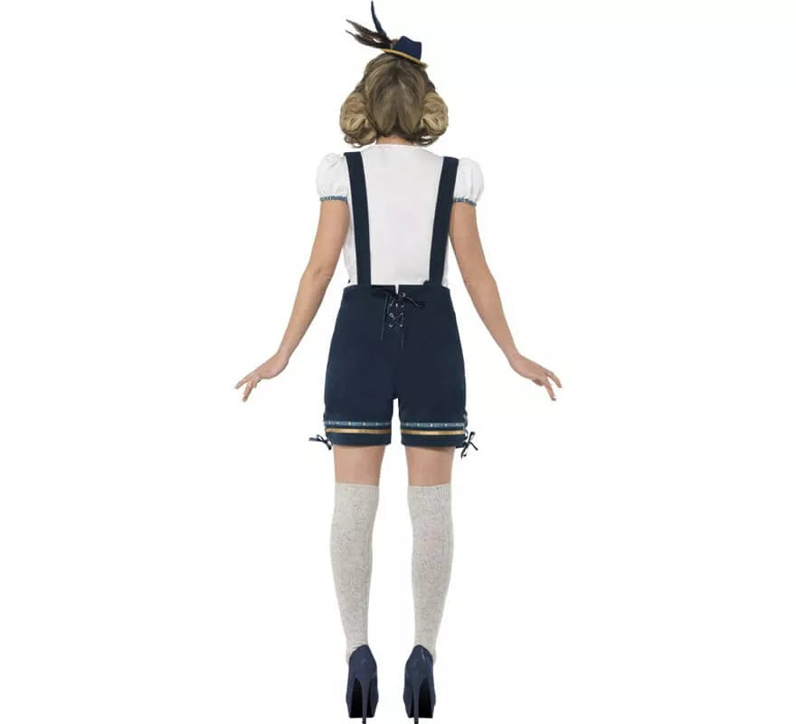 Translation missing: fr.Disfraz de Bávara Azul con Lederhosen para mujer